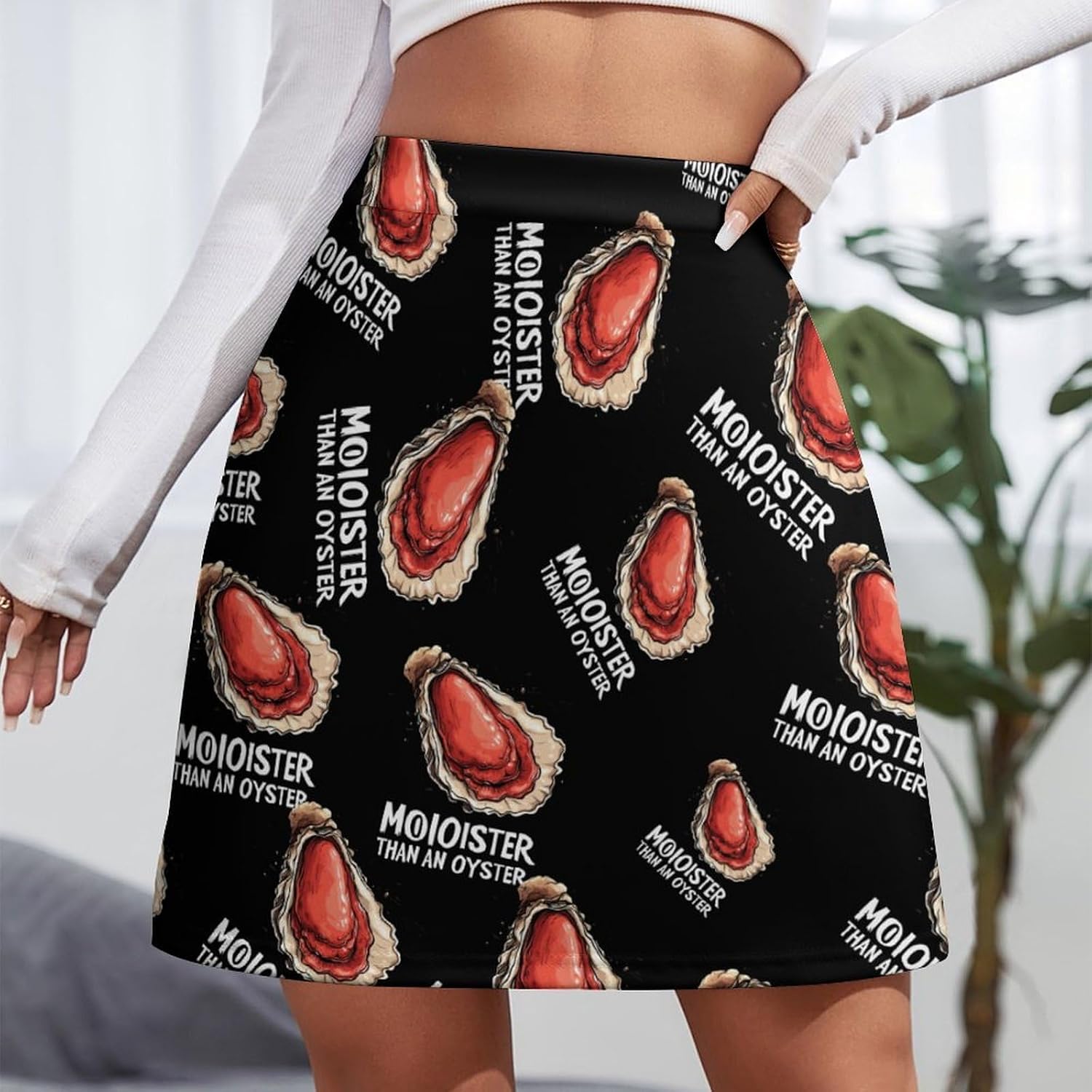 Moister Than An Oyster Shellfish Skorts for Women Mini A-line Skirt Casual Tennis Golf Short Skirts
