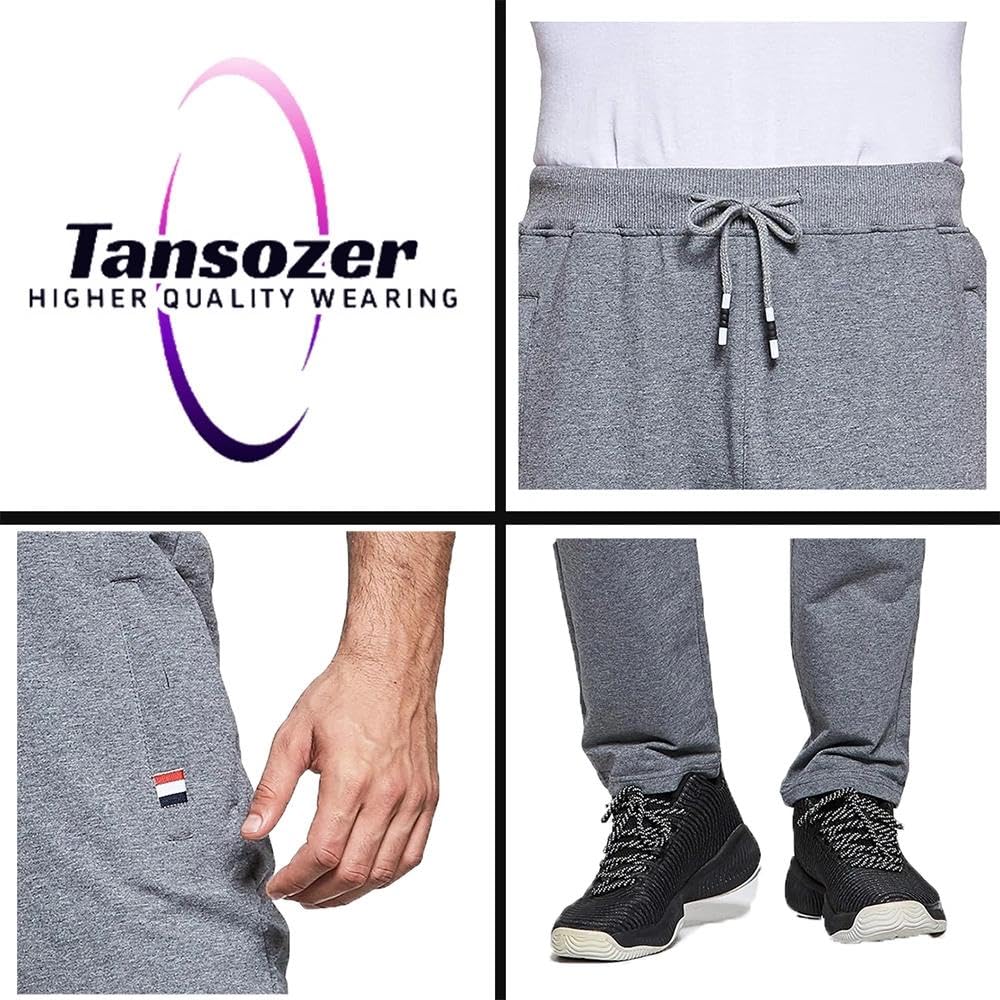 Tansozer Pantalons de Sport Homme Jogging Survetement Coton Sportswear