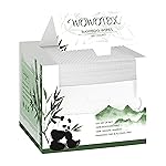 WOWOTEX Bamboo Viscose Disposable Face Towel Biodegradable Large Dry Face Wipes 60 Count Extra Thick Soft Clean Facial Towels for Sensitive Skin, Makeup Removing, Facial Cleansing, Nursing, Travel