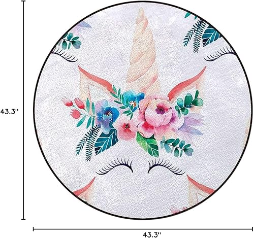 Miniatura 7 de Colibríes - Tapete redondo antideslizante de microfibra suave de poliéster, alfombra de felpa absorbente de agua para tocador de baño, bañeraducha,