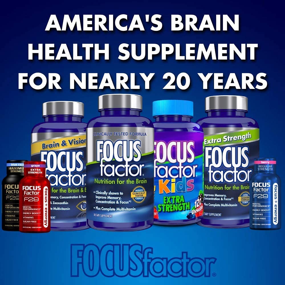 Focus Factor Brain and Vision Supplement, 120 Count Eye Vitamin