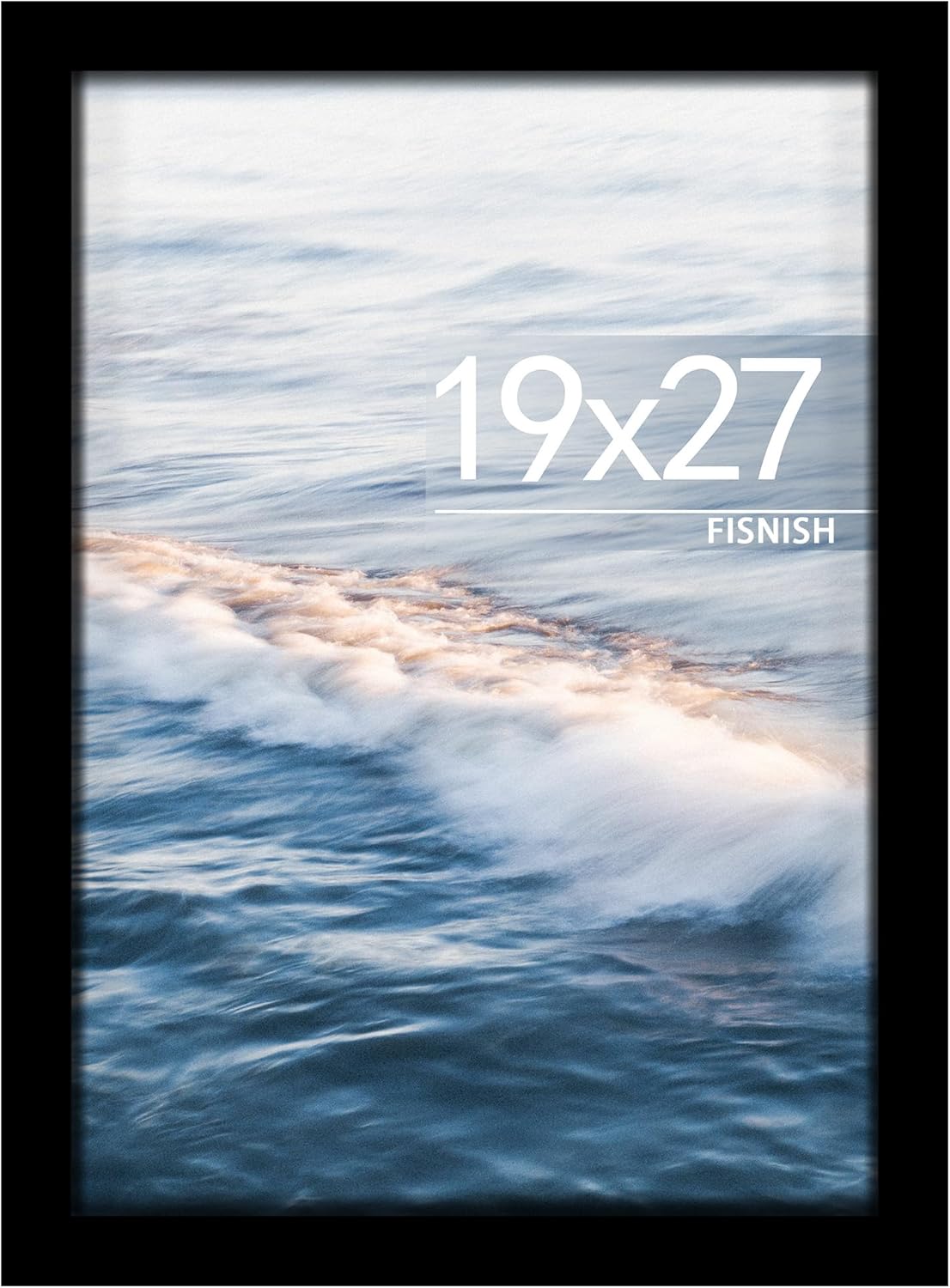 19x27 Picture Frame, Black 19 x 27 Poster Frame for Horizontal or Vertical Wall Mounting, 1 Pack Black 19x27