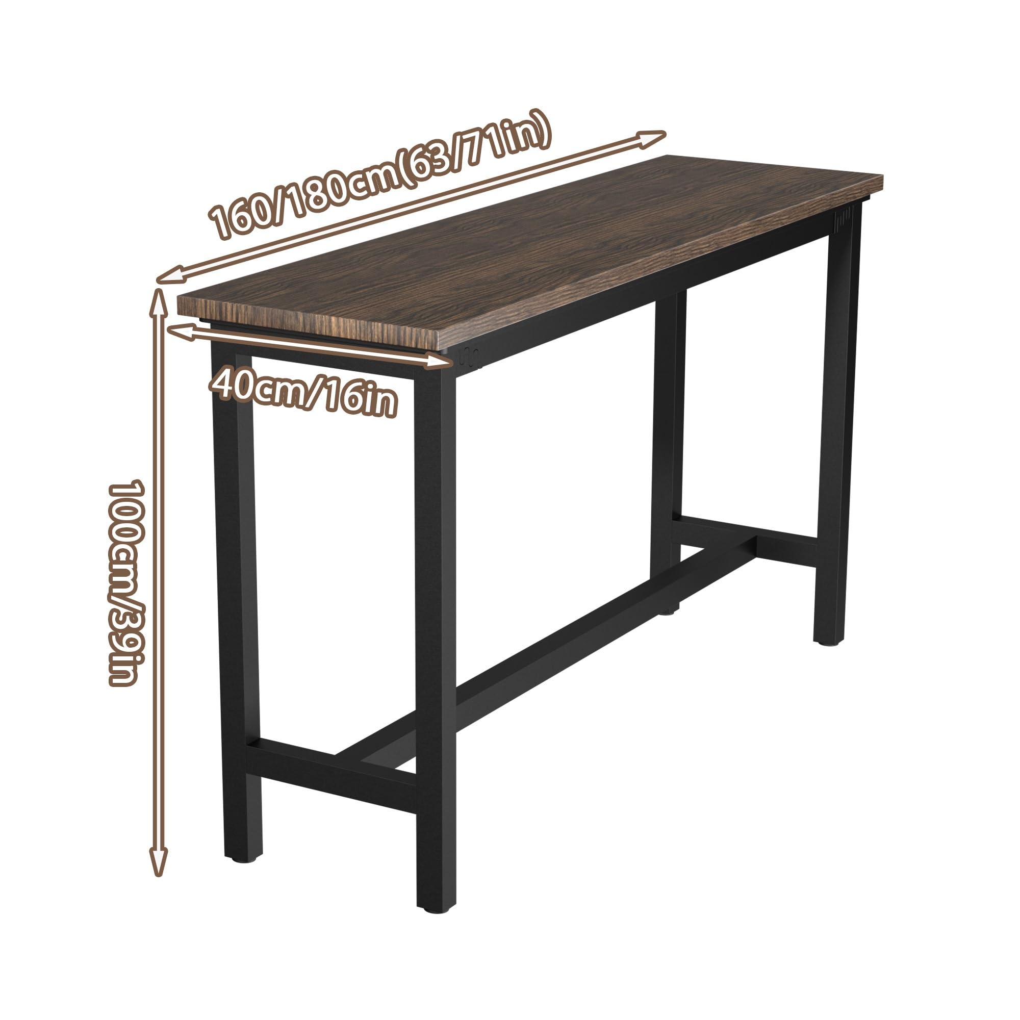 Amazon｜CTREVL 木製 カウンターテーブル 高さ100cm ウォールバー