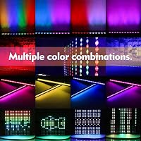 UKing RGB LED Falmosó Fénysáv 24x3W - Távirányítós DMX Diszkó Fényeffekt Szett, Zenére Villogó Színes Parti Világítás DJ Rendezvényekhez - 2 3