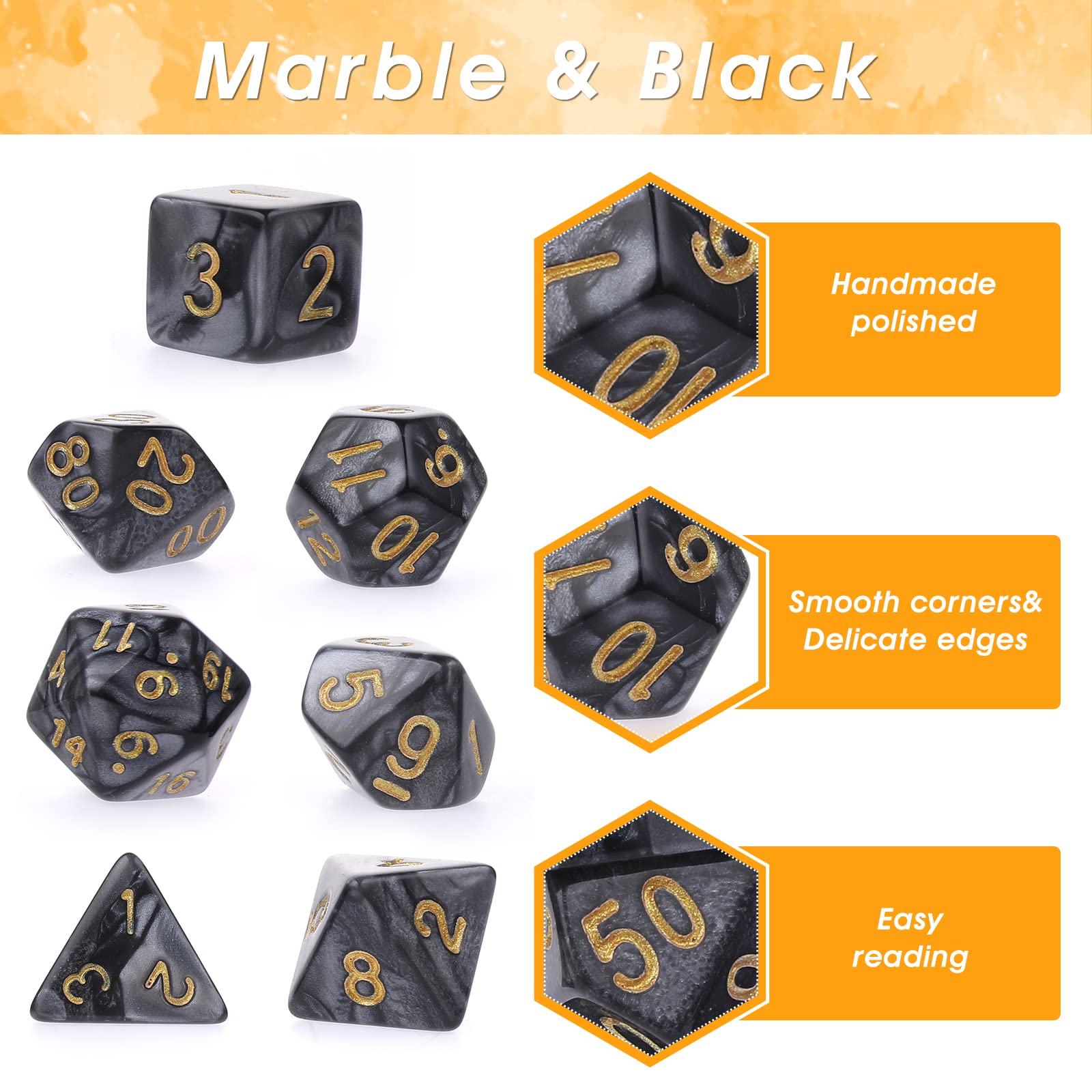 Wiz Dice Bag Of Splendor – 140 Dados Poliédricos En 20 Juegos – Colección Completa De Dados Serie IV En Bolsa De Dados Bordada – TTRPG Juego De Rol A Granel