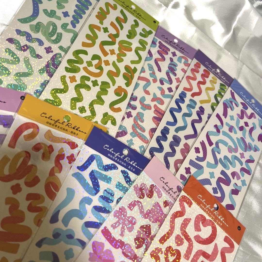韓国雑貨屋さん　リボンシール　トレカデコ Amazon.co.jp: 韓国 シール リボンシール 11枚セット 売り