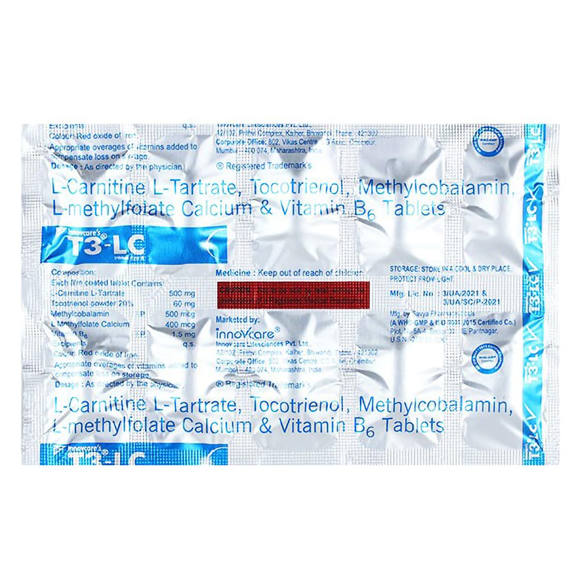 tocotrienol l carnitine methylcobalamin T3-Lc New