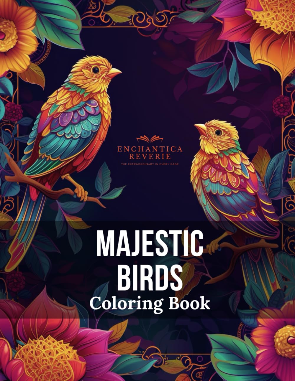 Majestic Birds: Coloring Book