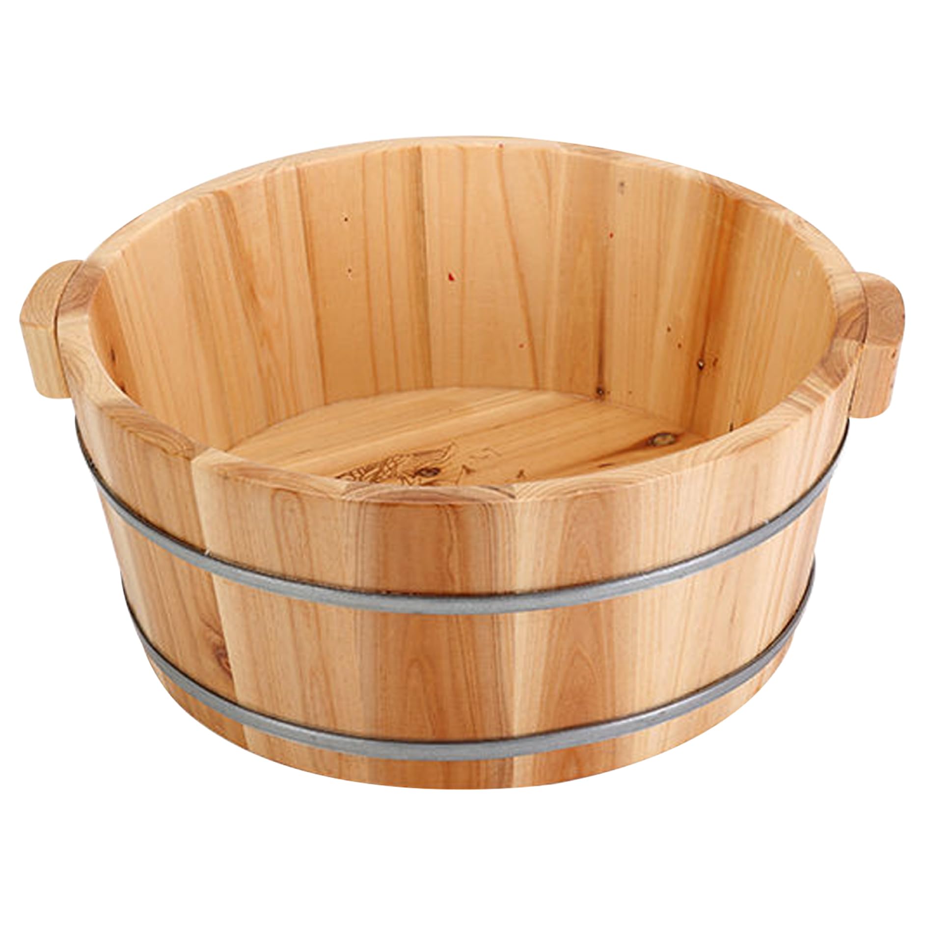 Ciotola per pedicure Vasca per piedi in legno 14, 2x6, 3 | Legno naturale liscio, ottimo per la cura dei piedi, ideale per sessioni spa a casa