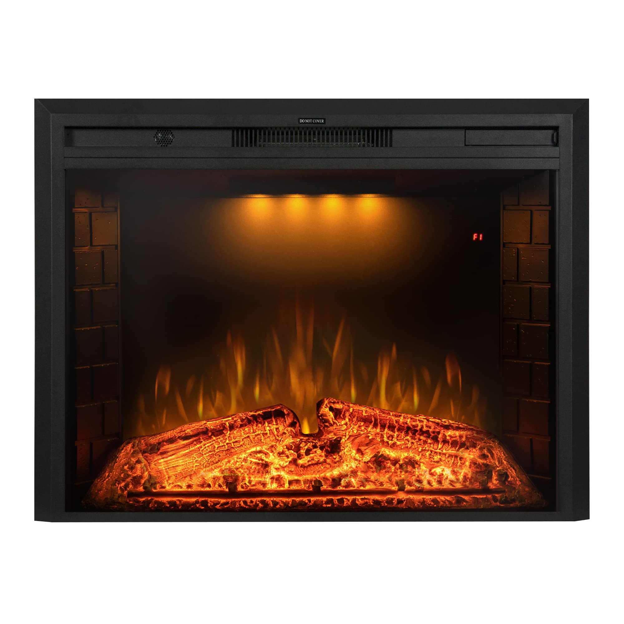 Benrocks 77.5cm Electric Fireplace Inserts, Touch Screen, Remote Control,  Recessed Electric Stove Heater, Timer, 5 Flame Brightness, 3 Colors Top  Light, Overheating Protection, 750W/1500W : Amazon.co.uk: DIY u0026 Tools