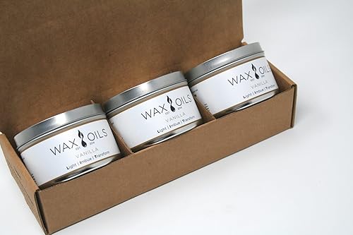 Miniatura 8 de WAX OILS EST. 2014 - Velas aromáticas de cera y aceites con olor de soja para aromaterapia , hecha a mano en los Estados Unidos (paquete de 3), Cera