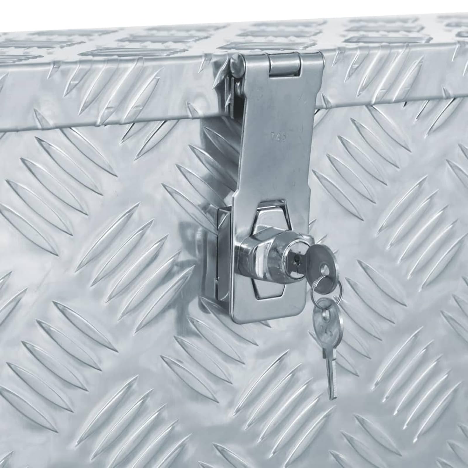 ShGaxin Aluminiowa skrzynka 80,5x22x22 cm srebrna, metalowa skrzynka narzędziowa, skrzynka narzędziowa, aluminiowa skrzynka 142937
