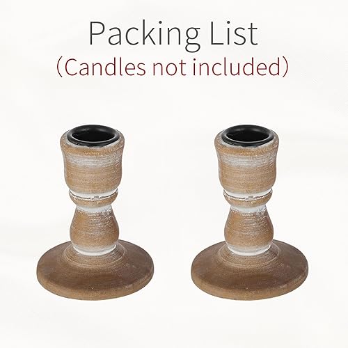 Miniatura 7 de Portavelas cónicos de madera candelabros de madera, decoración rústica de otoño para sala de estar, mesa de comedor, centro de mesa de Navidad,