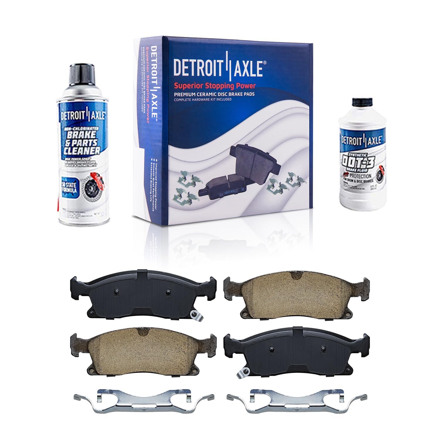 Detroit Axle - Front Brake Pads for Jeep Grand Cherokee Dodge Durango