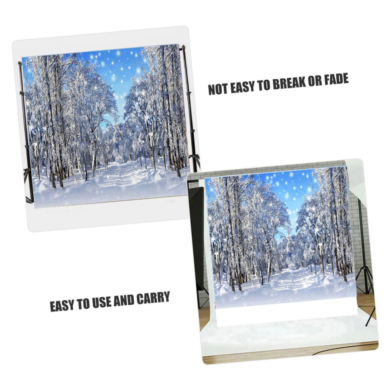 HOMSFOU 4pezzi Sfondo Fotografico Invernale Alberi Per Decorazioni Natalizie Per Cabine Photobooth e Festività Di Natale Atmosfera Magica Per Eventi e Ritratti Infanzia