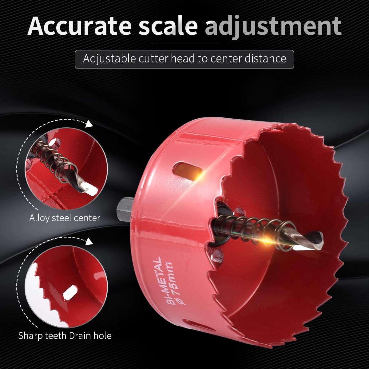 Sega A Tazza Bi-Metallica 127mm - Per Legno, Metallo, Plastica - Punta HM Inclusa - Foto 9