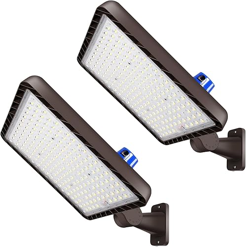 Vista 40 de ledmo Luz LED de estacionamiento de 300 W, 36000 lúmenes, 5000 K, ajustable, ajuste deslizante, iluminación de seguridad con fotocélula