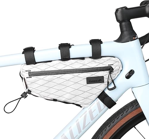 Rhinowalk Bolsa de marco delantero de bicicleta para bicicleta debajo del tubo superior Triángulo Bolsa ligera 1.7L Accesorios de ciclismo Bolsa de