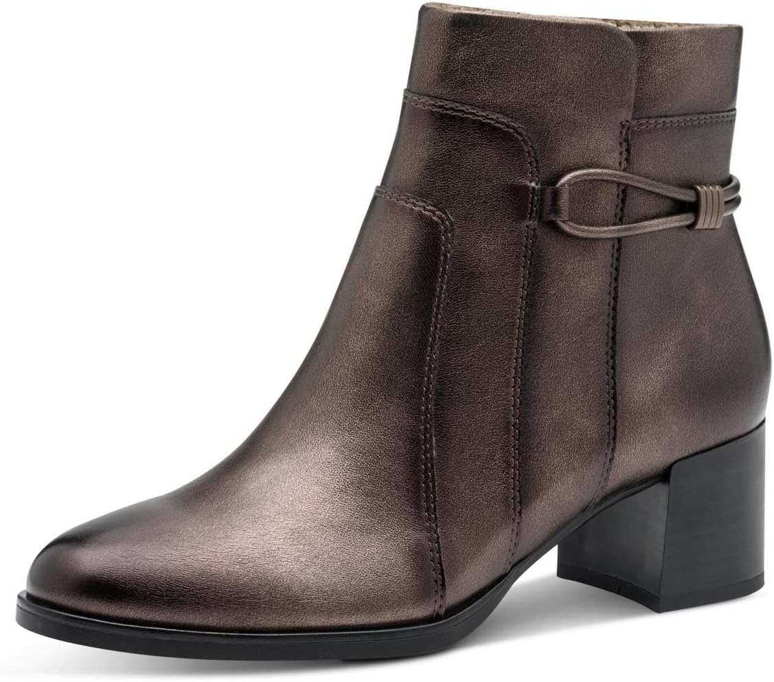 Jana Dames Boot Flat Tex Veganistische Mode Laarzen, stone, 39 EU