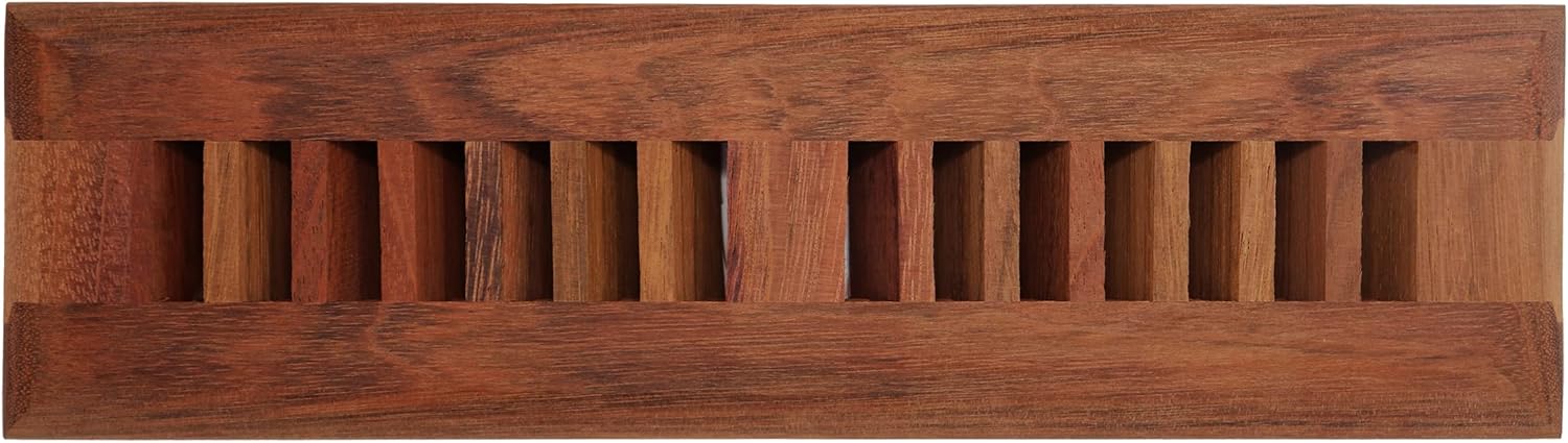 Brazilian Cherry Wood Floor Register, 2x10 Drop in Vent Cover