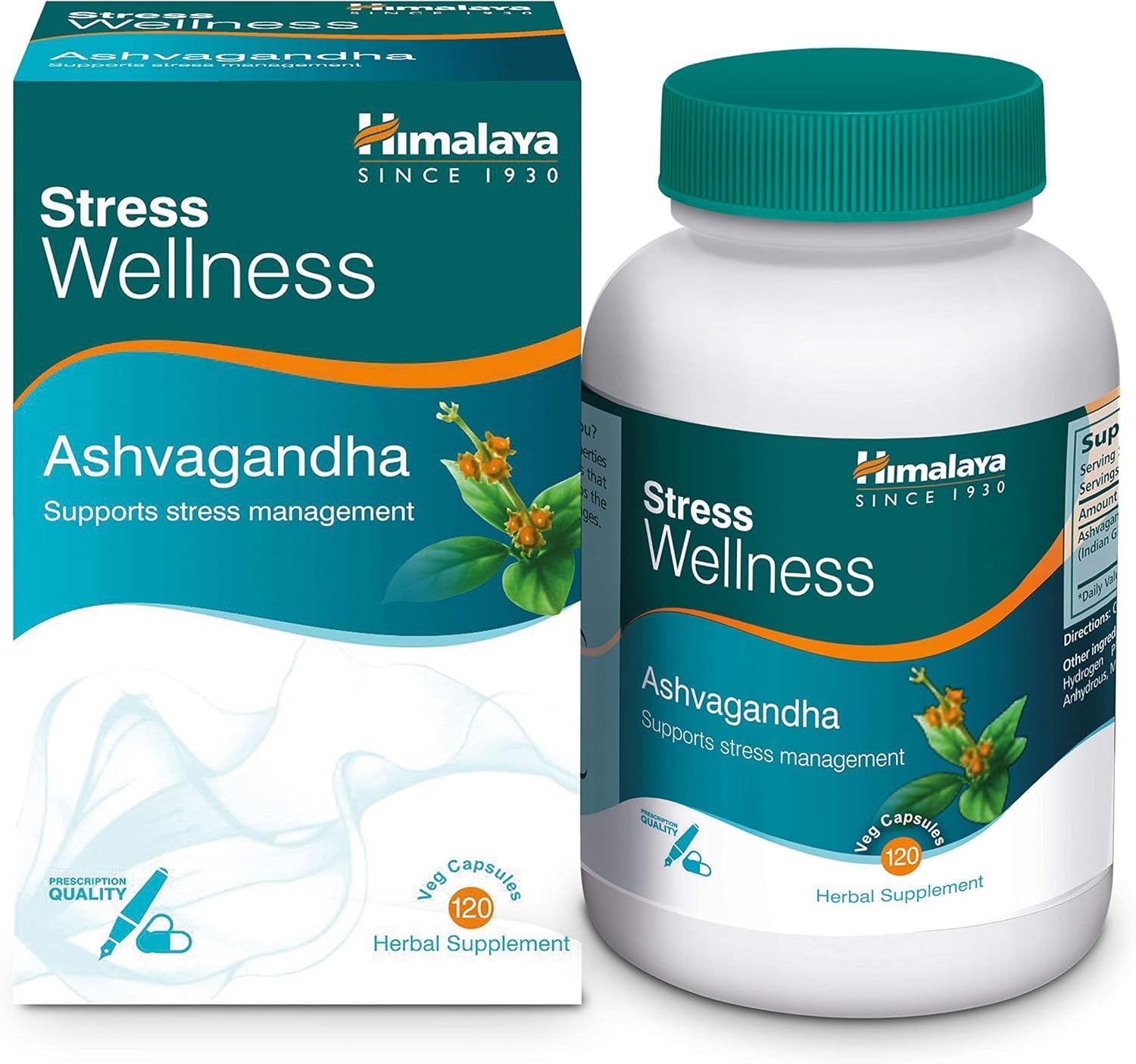 Himalaya Ashvagandha 120 Veg Caps; Natural Stress Relief; Indian Ginseng; Value Pack of 120's