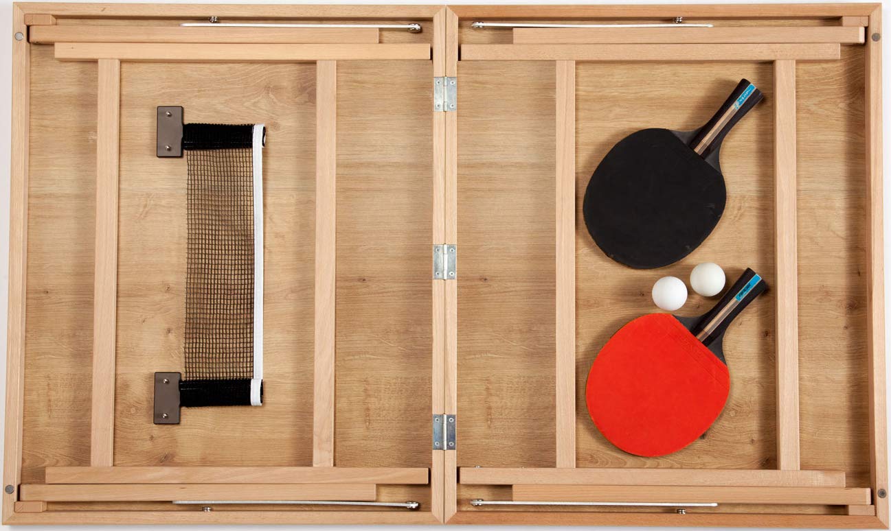 Mini Tavolo da Ping Pong con Rete | Prodotto di qualità Realizzato in Austria | Pieghevole | Facile da trasportare | al Coperto | All'aperto | Partito | Bambini | Adulto