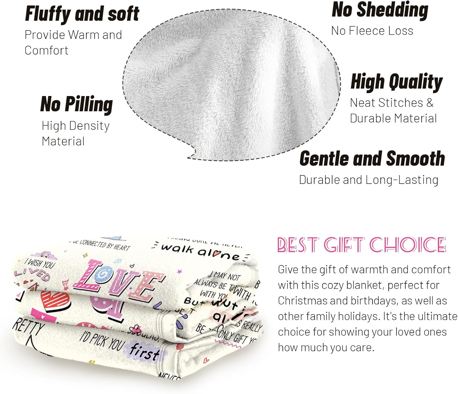 Sister Gifts from Sis, Sisters Birthday Gifts, Best Presents for Sis on Mother's Day Christmas Valentine's Day,Love You Sisters Throw Blanket 50 * 60 in - Image 7