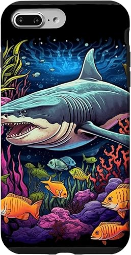 Vista 28 de Funda para iPhone 12/12 Pro Tiger Shark Sea Ocean Underwater Shark Lover