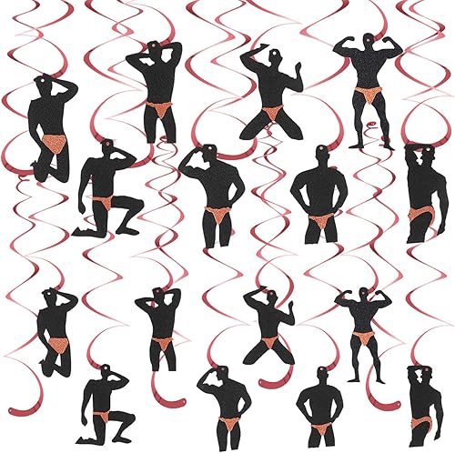 Lnlofen 30 piezas de decoración de espirales colgantes para despedida de soltera, suministros de fiesta de despedida de soltera de oro rosa,