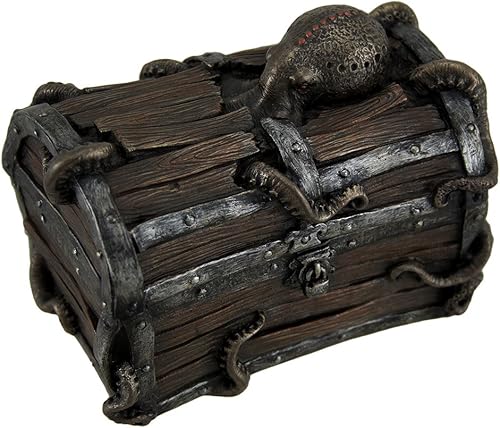 Miniatura 1 de Veronese Design Octopus Escape - Cofre decorativo del tesoro del mar profundo