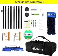 Vista 7 de Red de Voleibol de Servicio Pesado para Exteriores con Sistema de Acero Anti-Combado, Postes de Aluminio Ajustables, Juego de Redes Profesionales