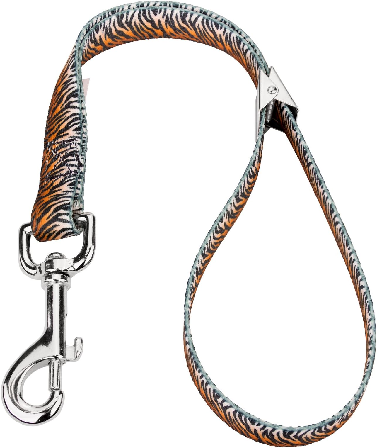 Dog & Pet 5/8 Inch Grooming Loop with Spring Loaded Clip - 18 Unique Designs for Grooming and Vet Tables (Bengal Tiger Stripes)