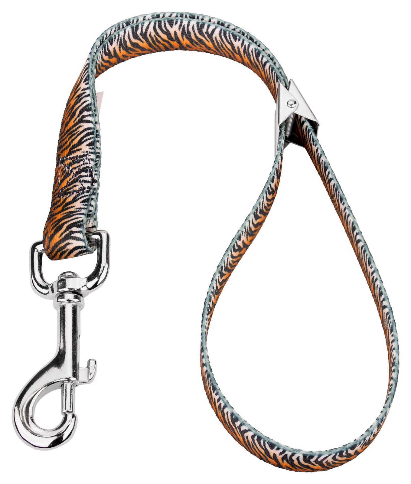 Country Brook Petz Dog & Pet 5/8 Inch Grooming Loop with Spring Loaded Clip - 18 Unique Designs for Grooming and Vet Tables (Bengal Tiger Stripes)