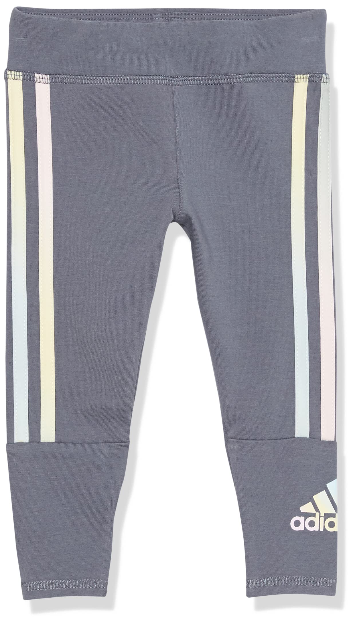 adidas Girls' Active Sports Athletic Legging Tight, Onix, Large (14)