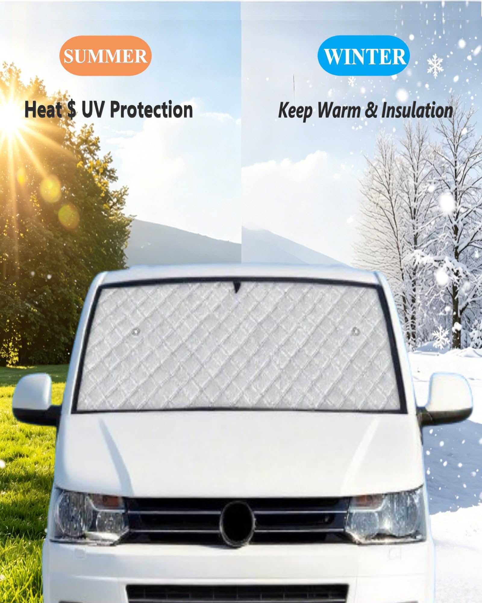 Mata termiczna do kabiny kierowcy do VW T5 T6 LWB, 8 sztuk