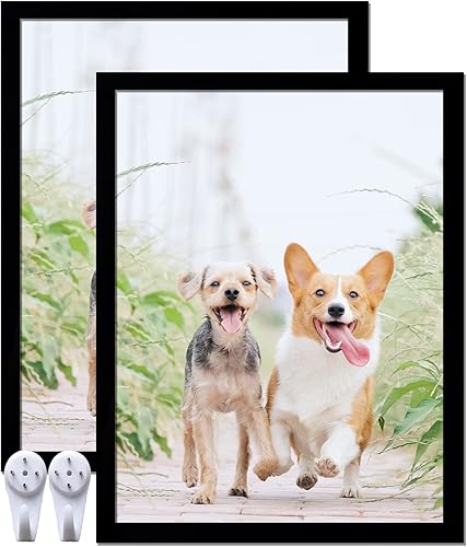 Vista 163 de Juego de 5 portarretratos de 10 x 14 pulgadas, marcos de fotos blancos de alta transparencia para galería de pared horizontal de escritorio vertical