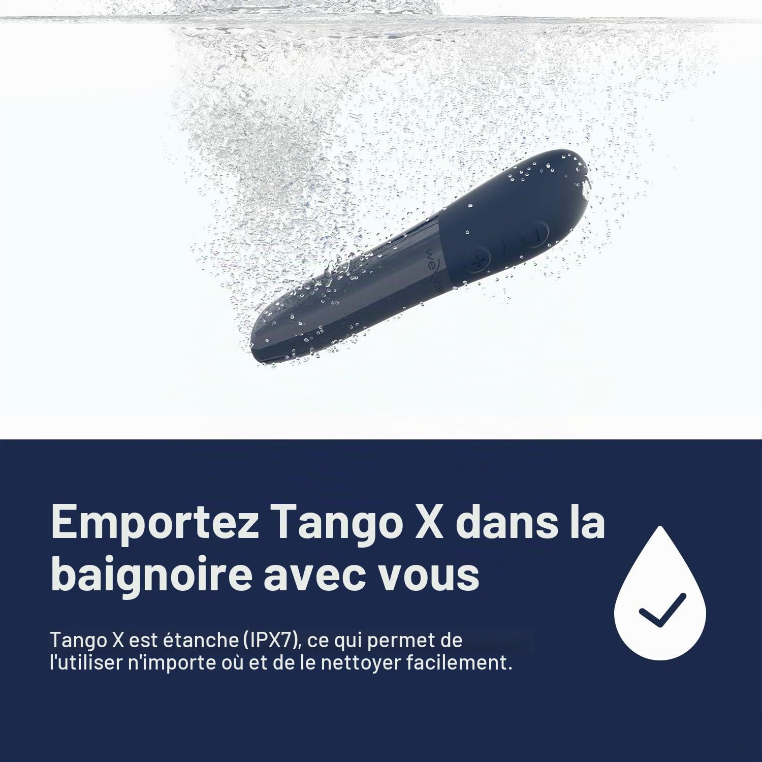 We-Vibe Tango X Mini vibromasseur clitoris | Sextoy vibrant femme | Mini vibro clitoridien avec 8 modes de vibration | Étanche | Rechargeable | Sextoys d'adultes pour couple |