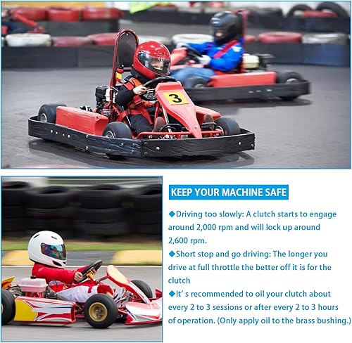 Vista 12 de YOUXMOTO Embrague Go Kart de 1 pulgada de diámetro de 14 dientes con cadena #40/41/420, embrague centrífugo 14T para Go Kart Minibike y motor Fun