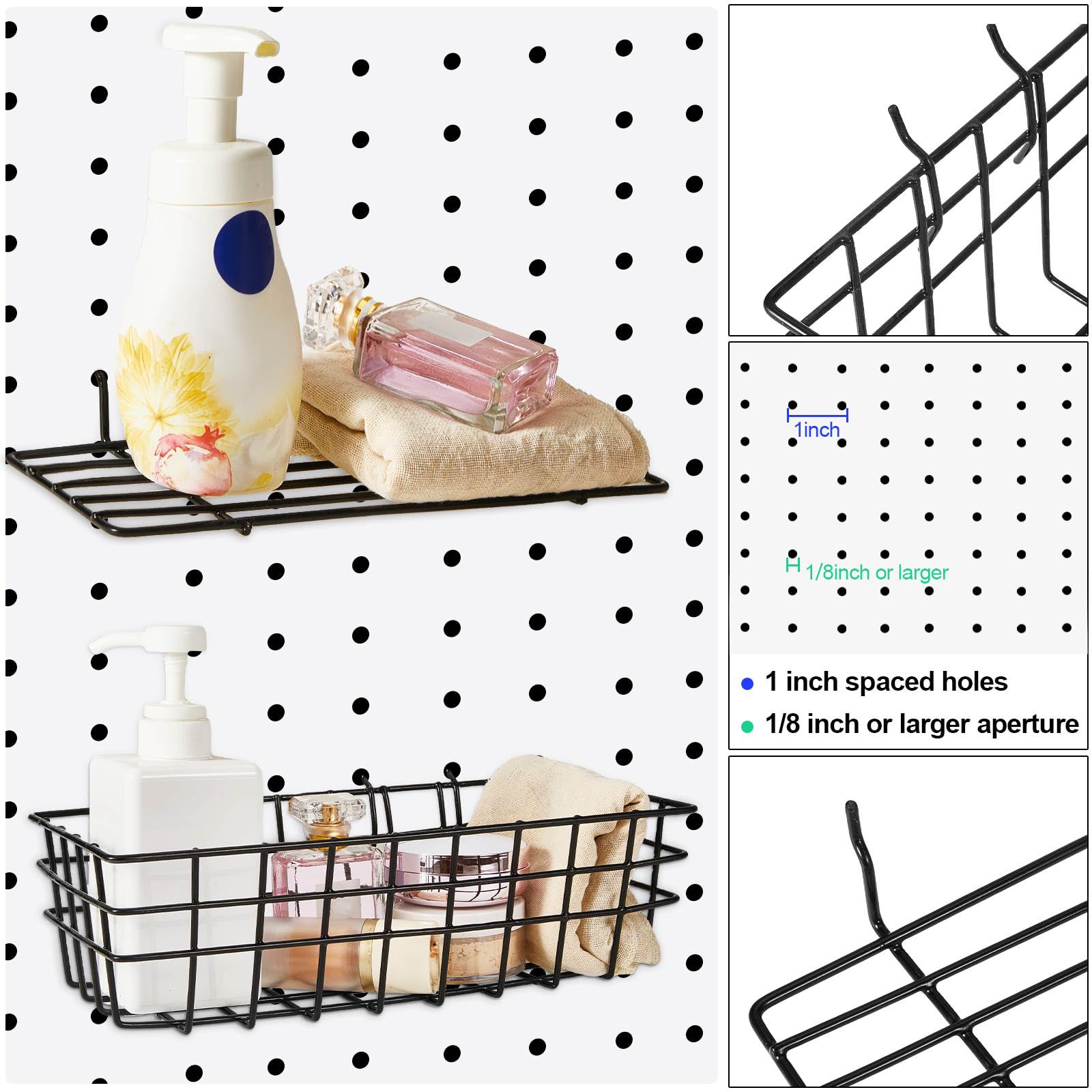 Pegboard Raks Snapklik.com : Patelai 8 Pieces Pegboard Baskets Pegboard Bins Peg ...