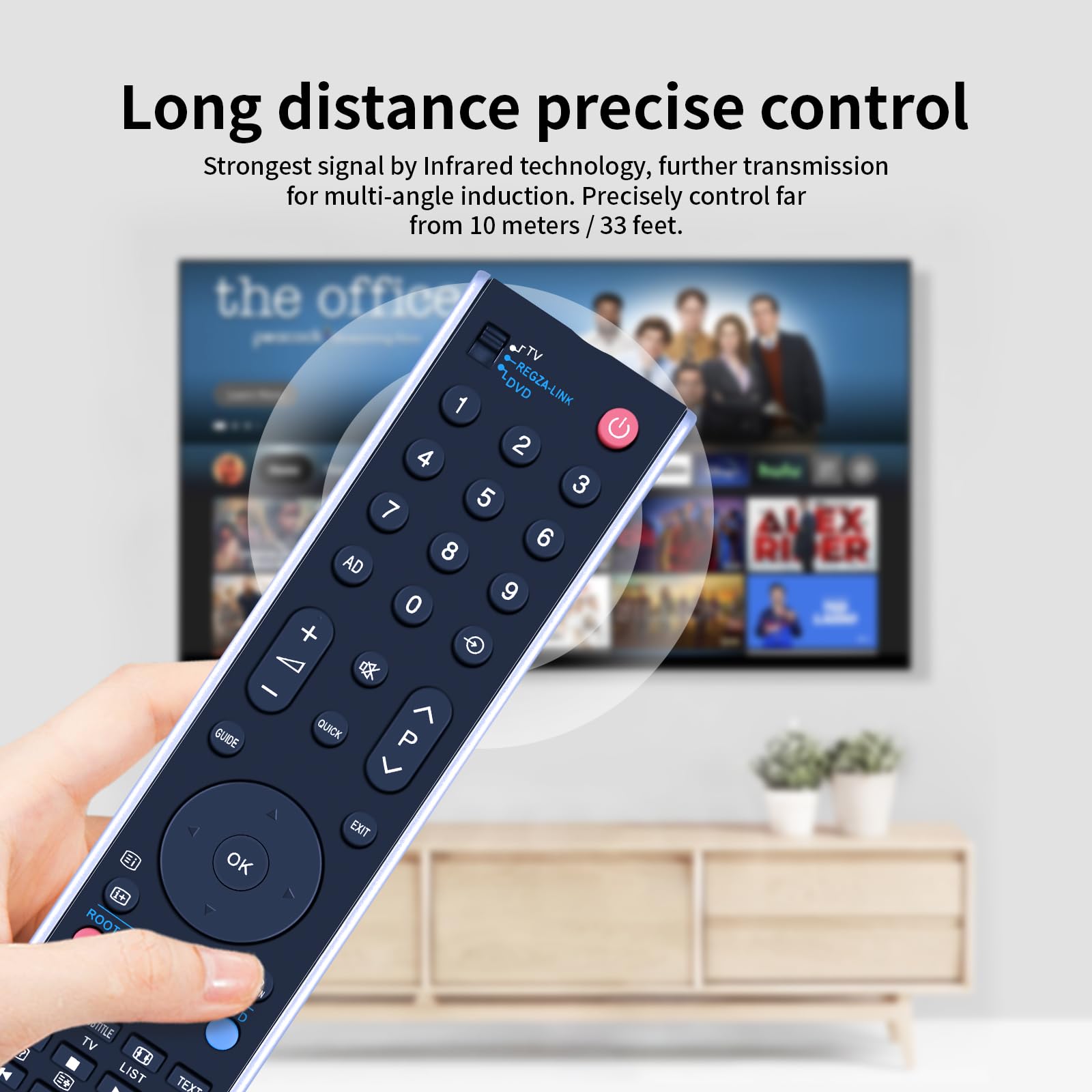 Telecomando Ricambio CT-90388 Per TV Toshiba 32RL838, 40RL838, 46TL838G, Wireless