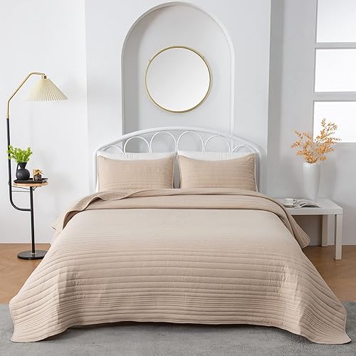 Miniatura 5 de Juego de edredón de tamaño individual, color gris pardo, colcha de microfibra ligera y ultrasuave  Colcha individual de 2 piezas para todas las