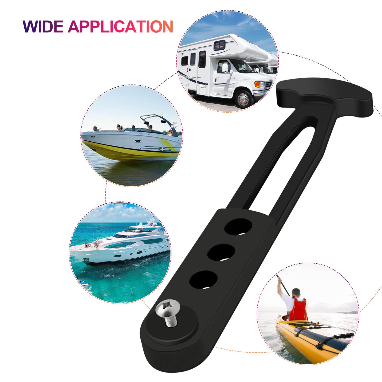 Sangle D'échelle Télescopique Pour Bateau Marin Avec 4 Trous De Montage Réglables, Sangle De Verrouillage En Caoutchouc Pour Yacht, Sport, Jet Natation, Embarquement (L