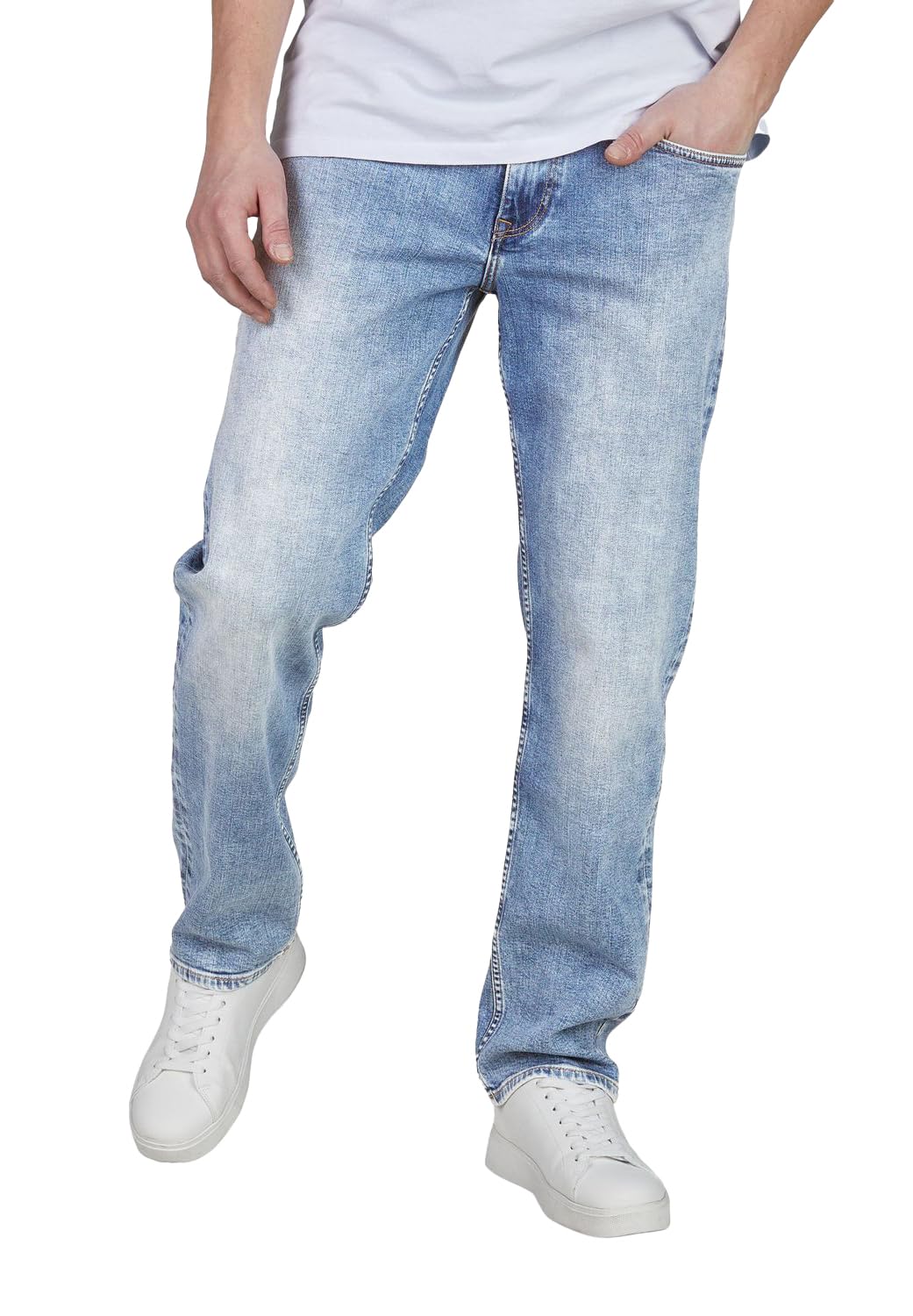 Cross Pantalones vaqueros para hombre, elásticos, cómodos/relajados, pantalones vaqueros Antonio, color azul y negro, 30, 31, 32, 33, 34, 36, 38, 40