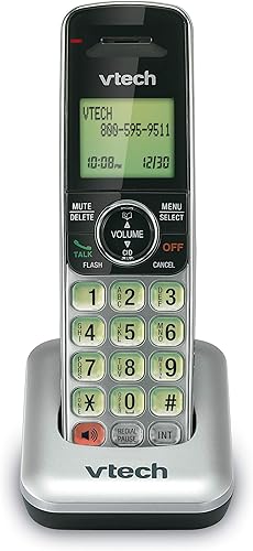 VTech CS6409 - Auricular inalámbrico accesorio, color plateado y negro Requiere un sistema de teléfono expandible VTech CS6419, CS6428 o CS6429