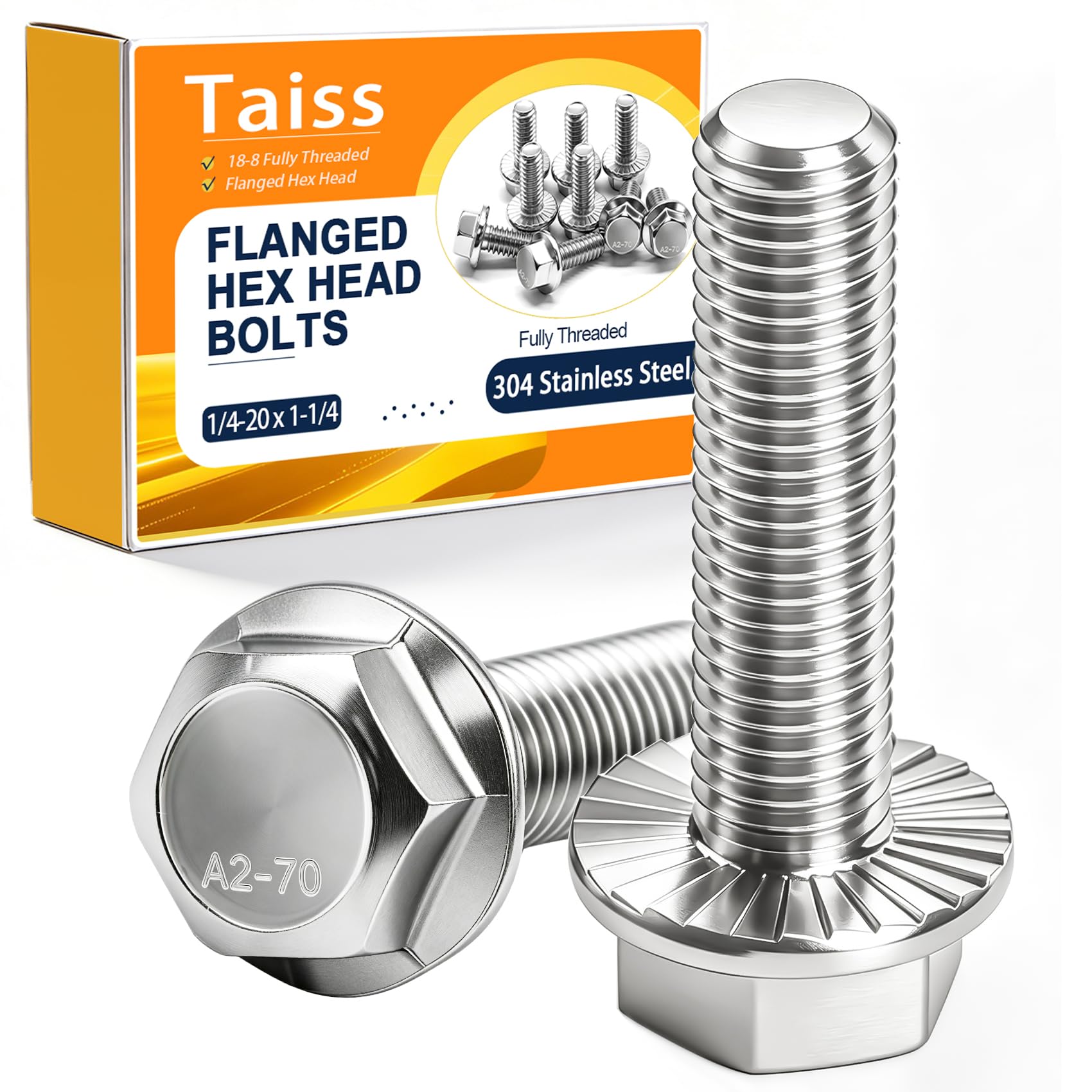 Taiss 760PCS 304 Stainless Steel Hex Bolts Kit,1/4-20 5/16-18 3/8-16 1/2-13 — Amazon image 12