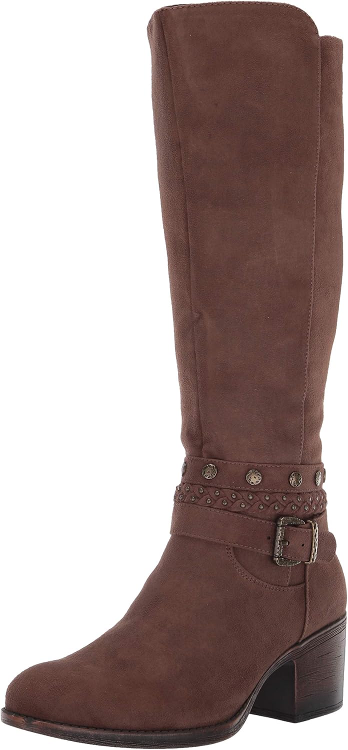 WHITE MOUNTAIN Shoes PAULINA Women's Boot, BROWN/WAXY/FABRIC, 9H M