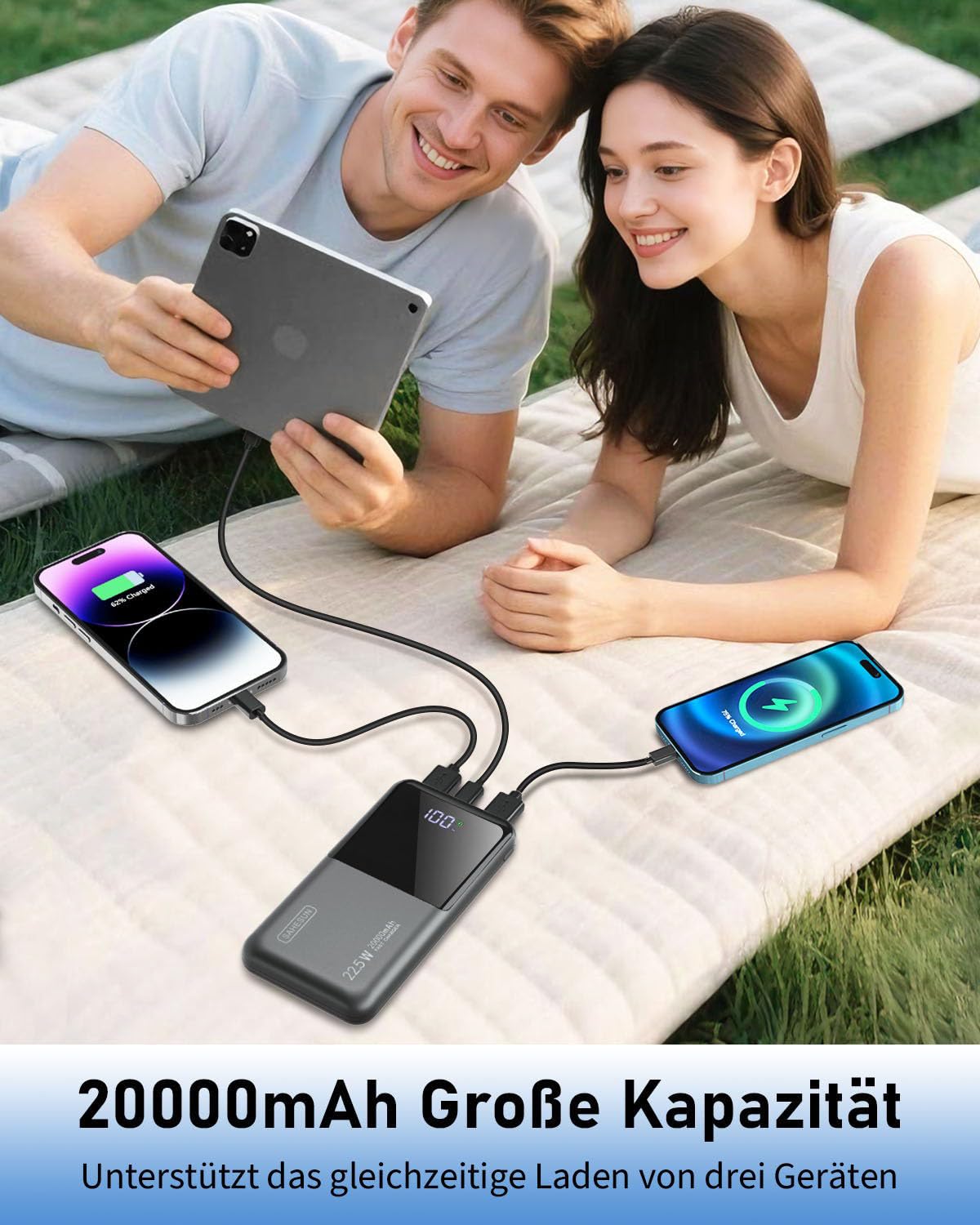 Power Bank 20000mAh PD3.0 QC4.0: Batteria Esterna Con Ricarica Rapida E Ingresso USB-C