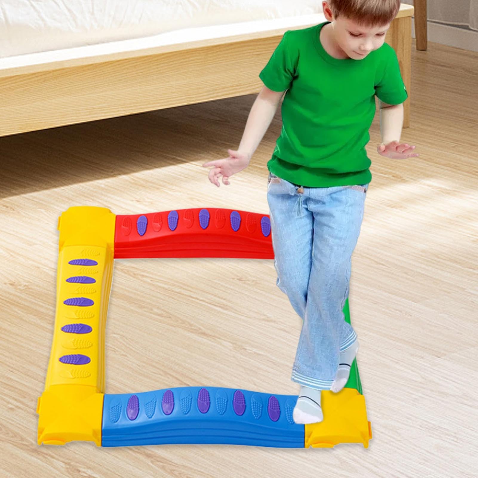 Barra De Equilibrio Para Niños Pequeños Juguete de Barra de Equilibrio de | Entrenador De Habilidades Motoras Finas Para Niños Y Niñas De 3 A 5 Años Para Interior Y Exterior Patio Jardín