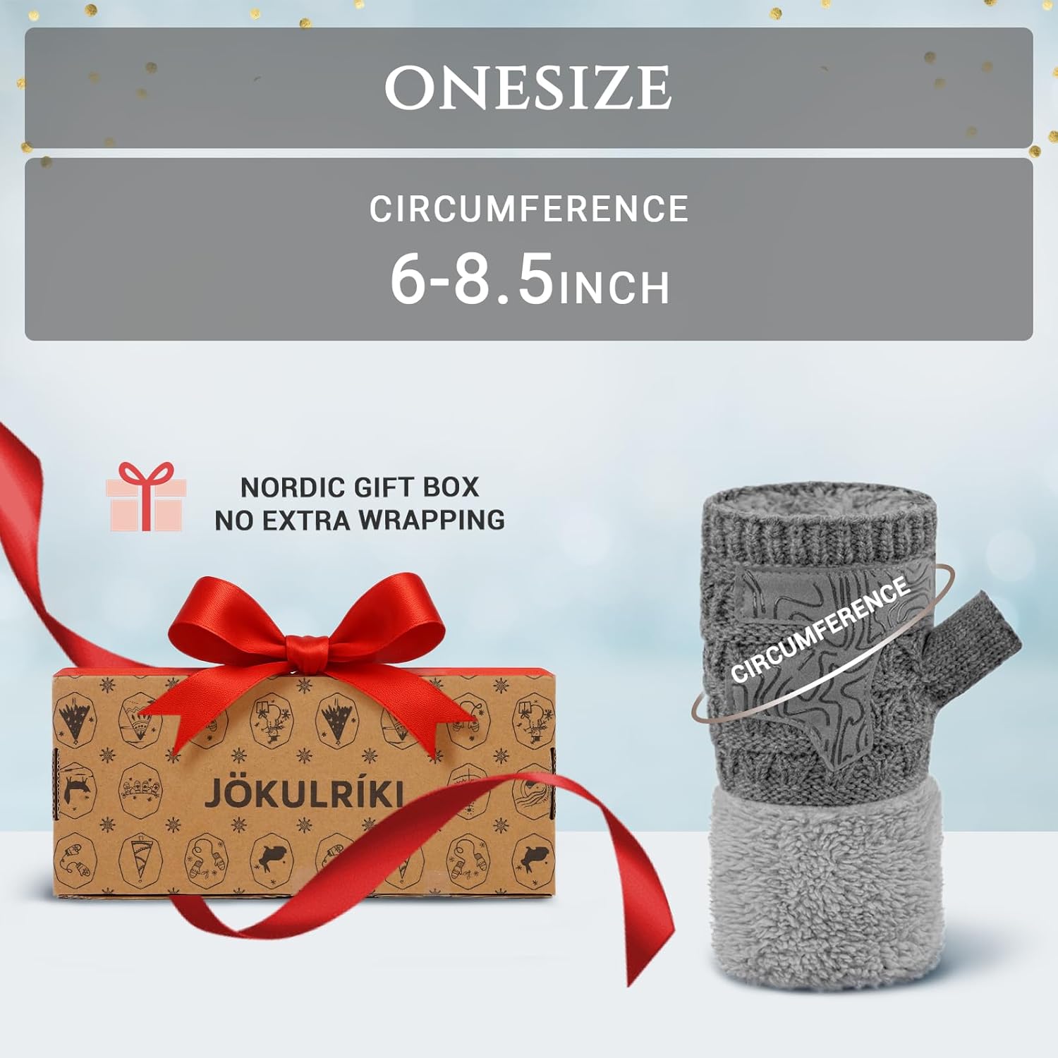 Women's Fingerless Mittens Warm Knit Half Finger Gloves Fleece Lined Winter Mitts - Image 5