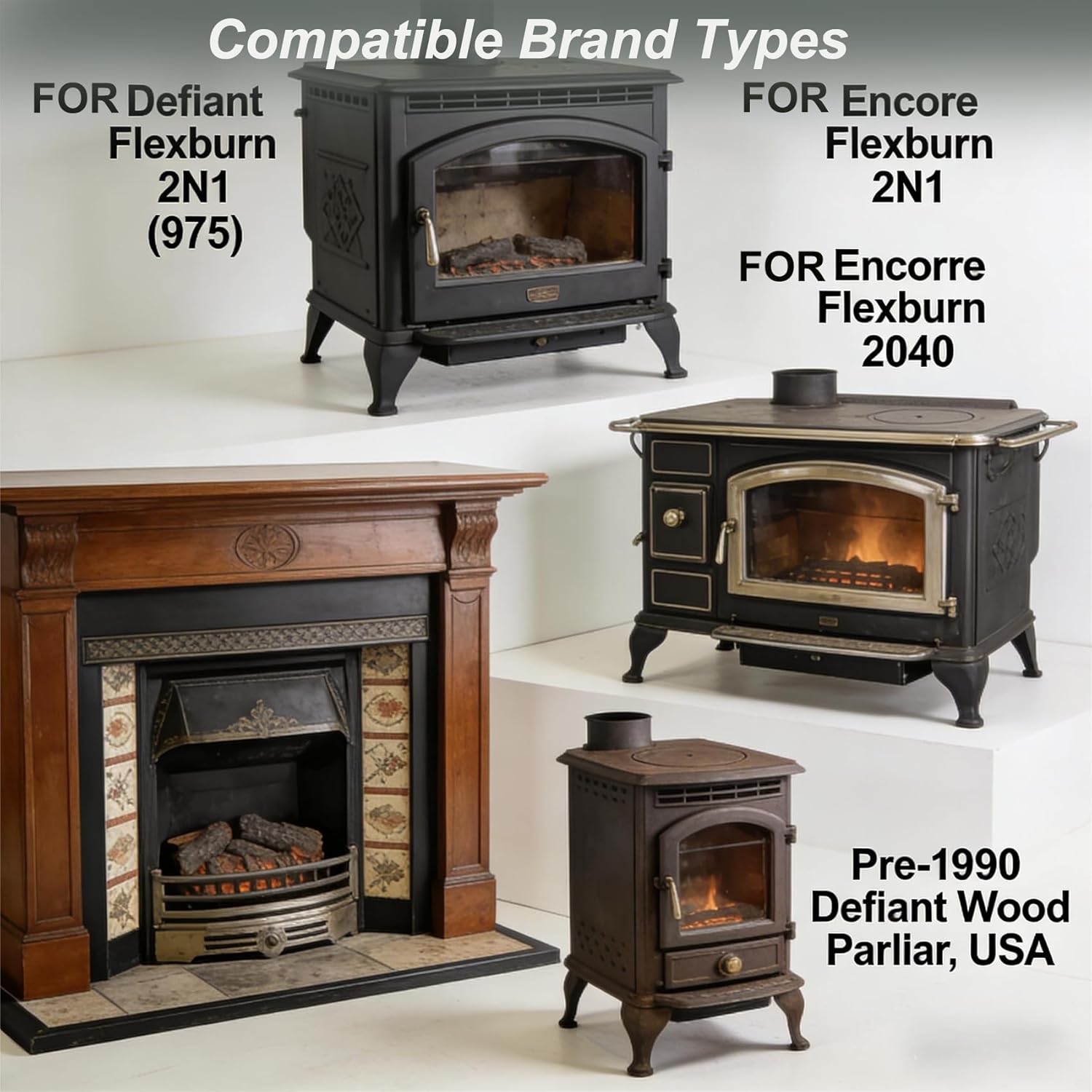 2.5" x 12.75" x 1" 30006623 Wood Stove Catalytic Combustor Replacement for Vermont Castings Defiant for Encore , Wood Stoves Parts for Catalytic Combustors, Ceramic, Easy Installation, Long-Lasting